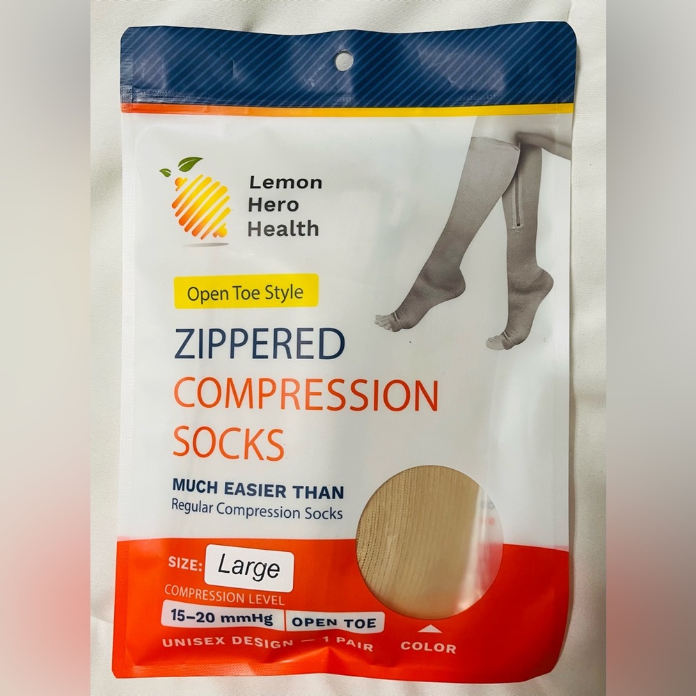 Lemon Hero Health Zippered Compression Socks